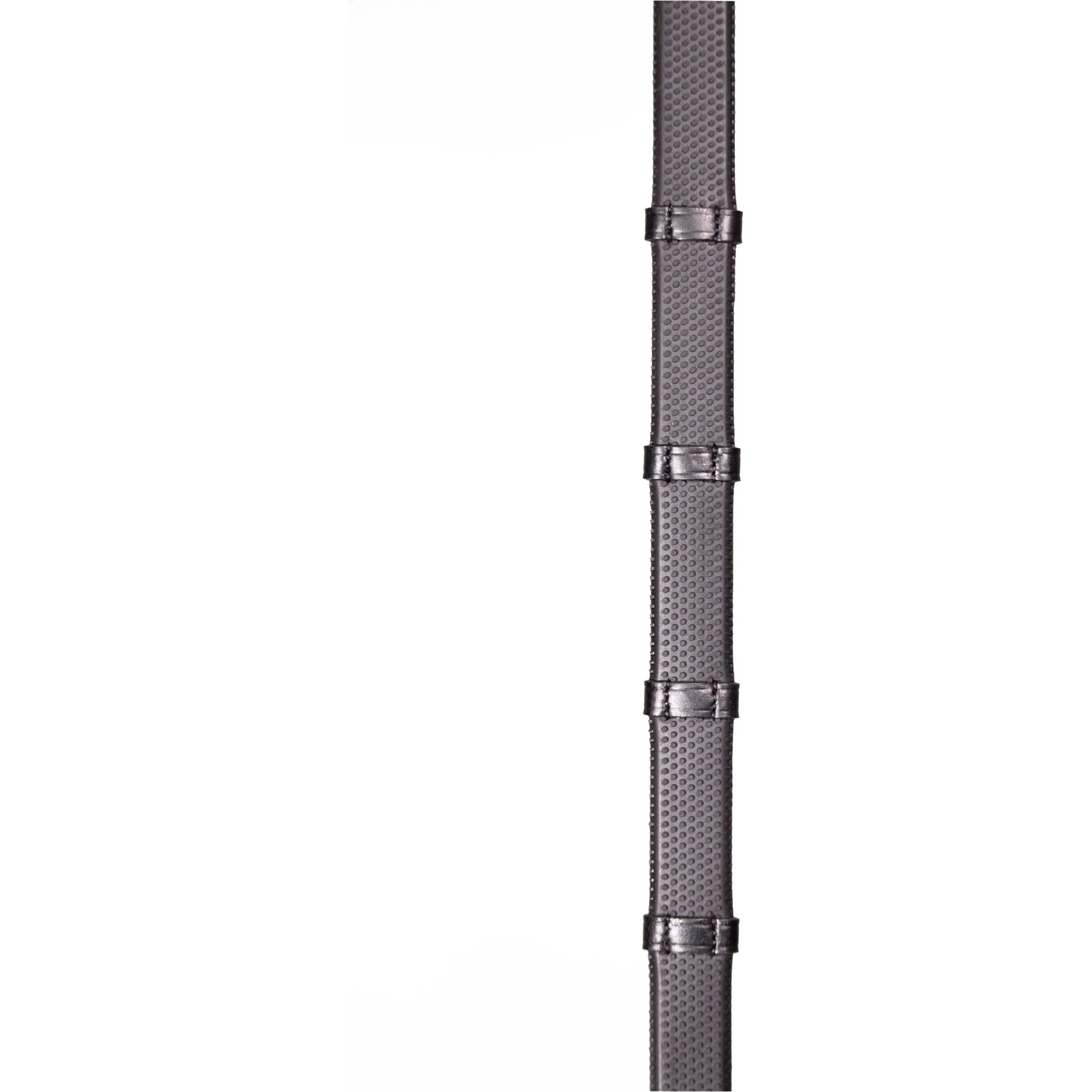Henry James Saddlery Small Pimple Hybrid Rubber Reins with Leather Stoppers RR6 - Black
